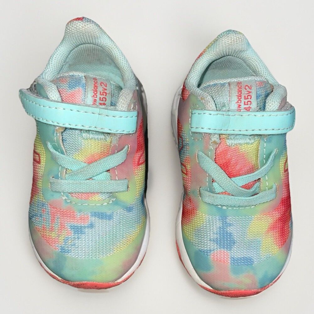 New Balance 455 V2 tie-dye running sneakers for toddlers Size 4